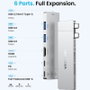 Vention Docking Station USB Tipo-C THZH0 con HDMI 4K, Thunderbolt y USB, Gris